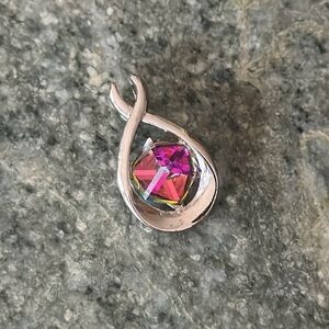Pendent with Iridescent Cube